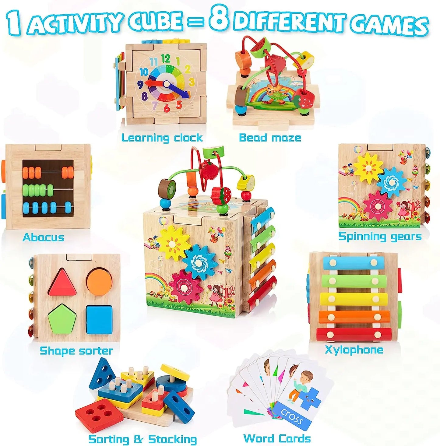 8-in-1 Montessori Toys for Toddlers - Kia Day Design