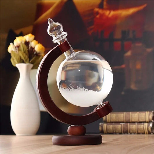 Weather Forecast Crystal Wooden Glass Base Kia Day Design