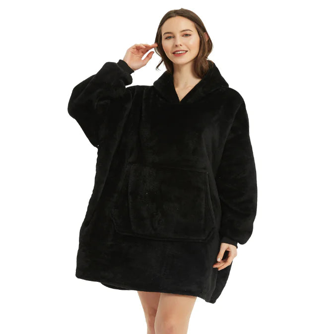 Fleece Wearable Blanket with Sleeves Big Pocket - Kia Day Design