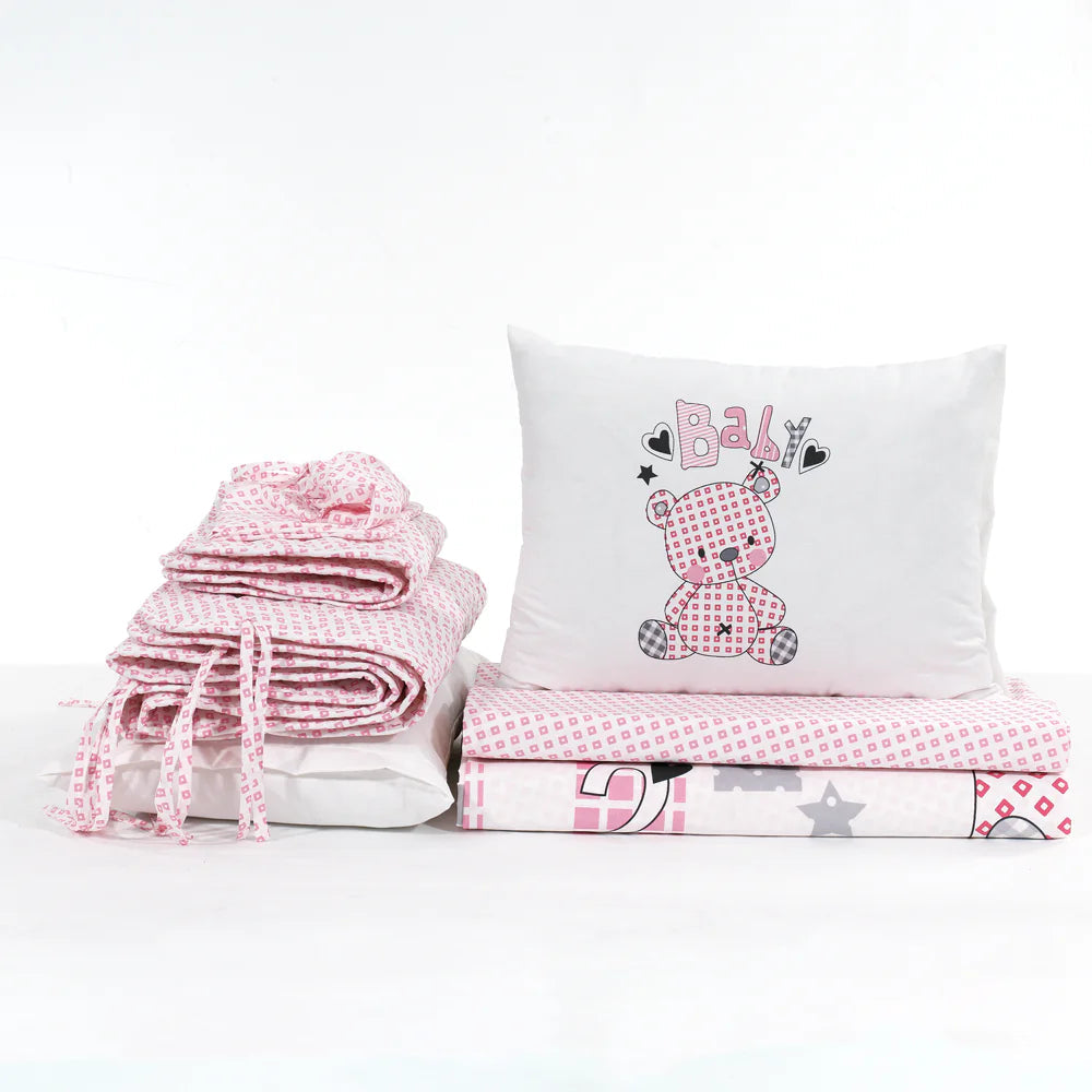 Hobby Buddy - Pink Baby Duvet Cover Set Kia Day Design
