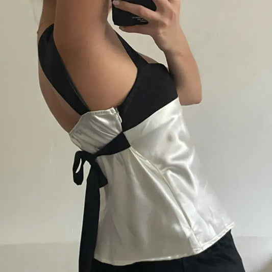 Ladies Satin Camisole Crop Tops - - Women's Fashion - Women's Clothing - Tops & Tees - Camis