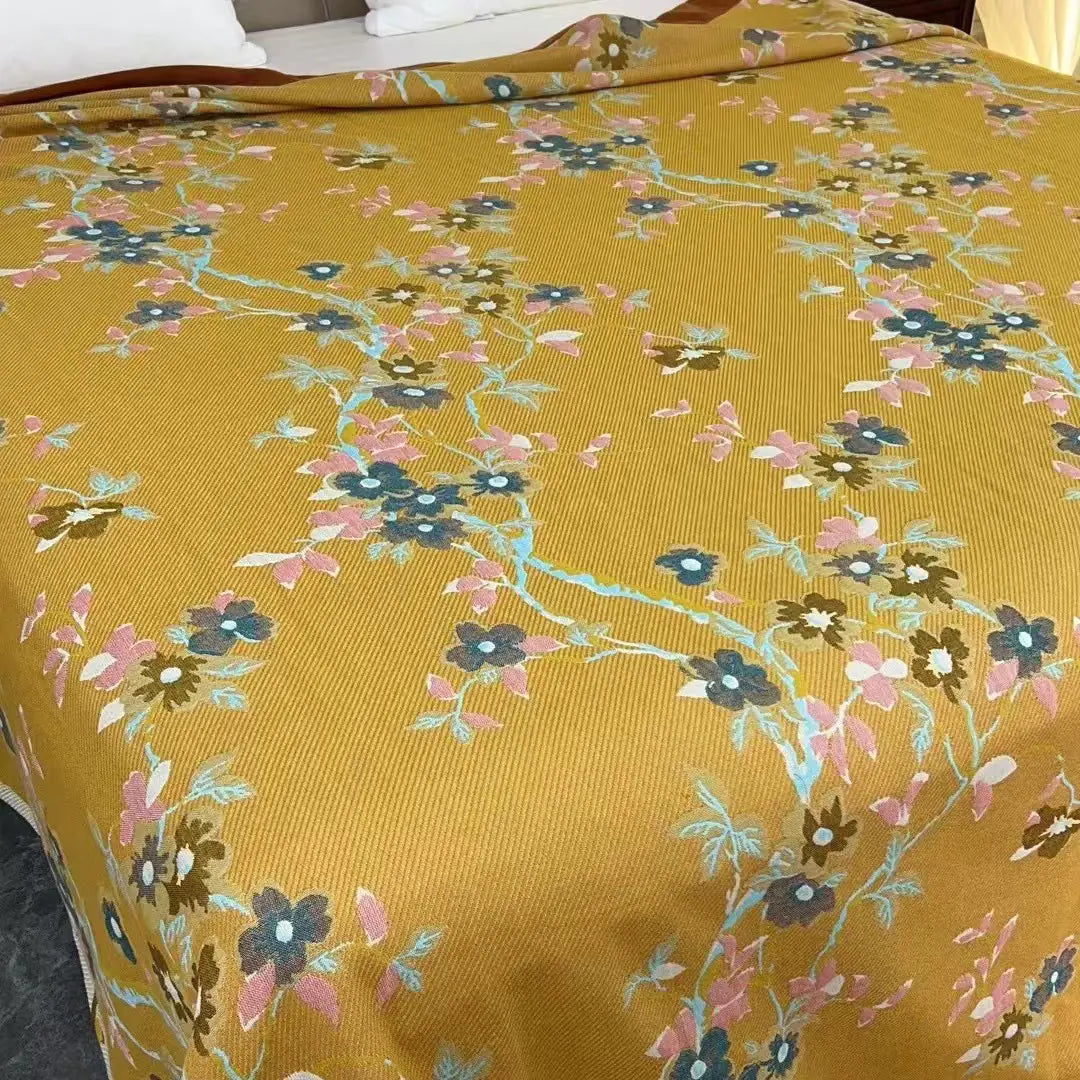 Multi-functional Cotton Floral Bedspread and Blanket Kia Day Design