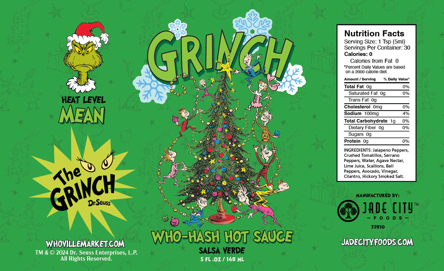 Grinch Hot Sauce 10-Pack - - Hot Sauce
