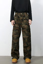 Men's Camouflage Loose Fit Jeans - Green Camouflage -