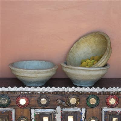 Paper Mache Bowl - - Bowls