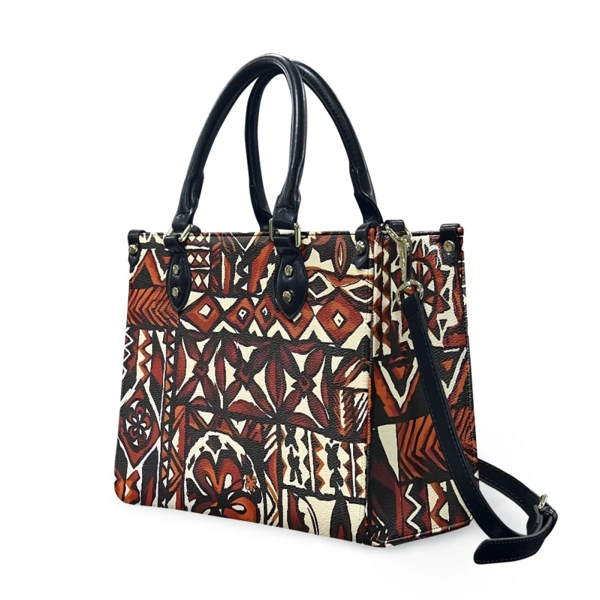 Polynesian Hawaii Tribal Print Tote Bag for Women Shoulder Purse Handbag