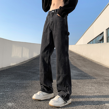 American Retro Heavy Wash Jeans - - jeans