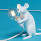 Chic Nordic Mouse Table Lamp - White Sit US - table light