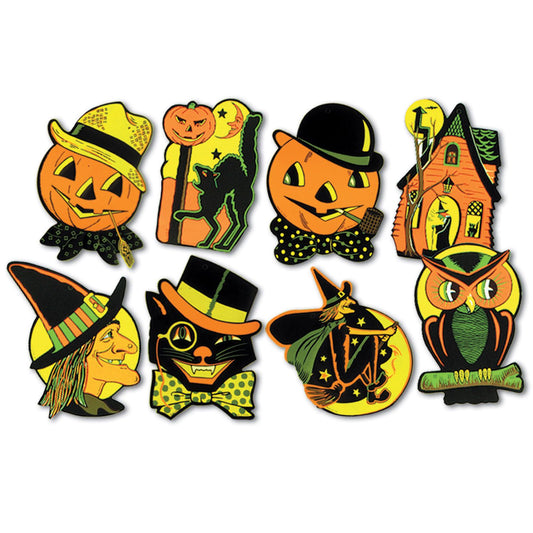 Beistle Retro Assorted Halloween Cutouts - - Decor