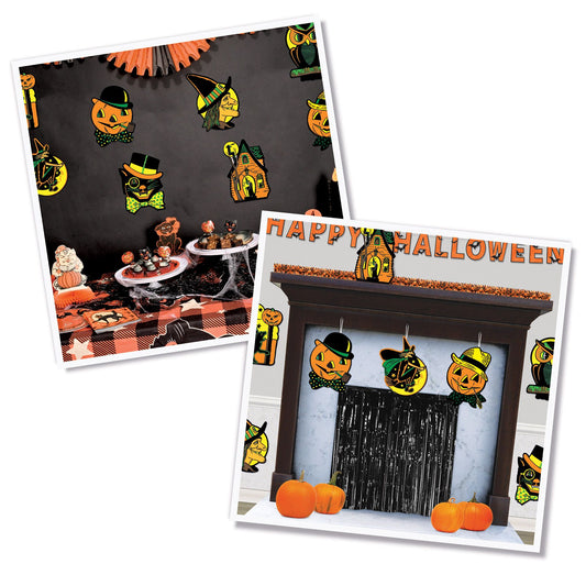 Beistle Retro Assorted Halloween Cutouts - - Decor