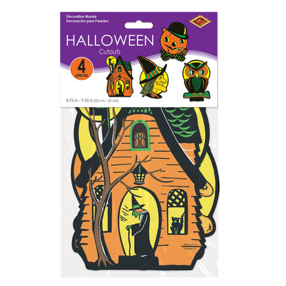 Beistle Retro Assorted Halloween Cutouts - - Fall & Halloween