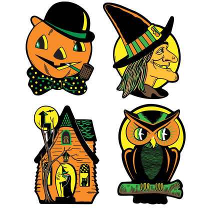 Beistle Retro Assorted Halloween Cutouts - Style B - Fall & Halloween