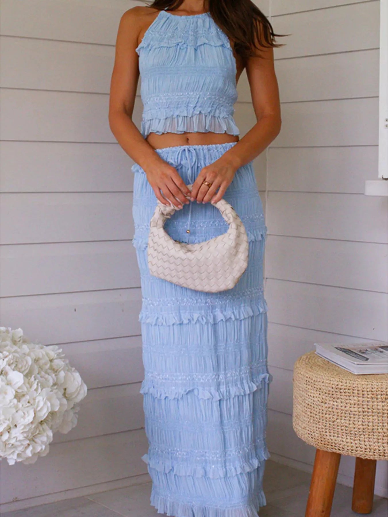 Sleeveless Top and Maxi Skirt Set- Shopimist- {{Product type}}
