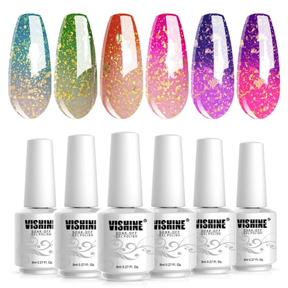 Vishine Color Changing Gel Nail Polish Set Mood Nail Gel Polish - n a - gel polish