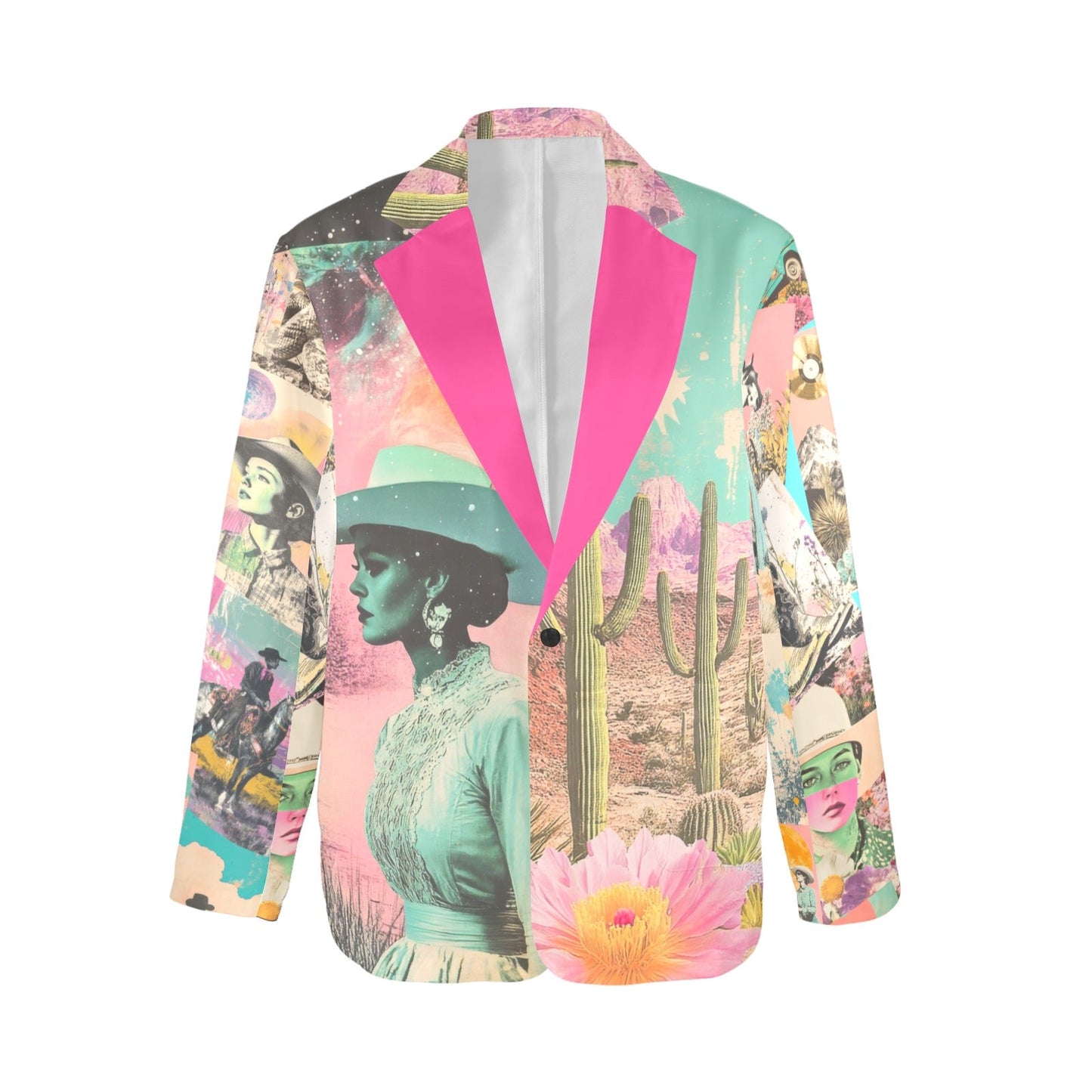 Baha Ranch Retro Pop Western Pop Cowgirl Blazer - - Jackets & Blazers
