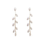 Bridal Crystal Drop Earrings - white-gold - earrings