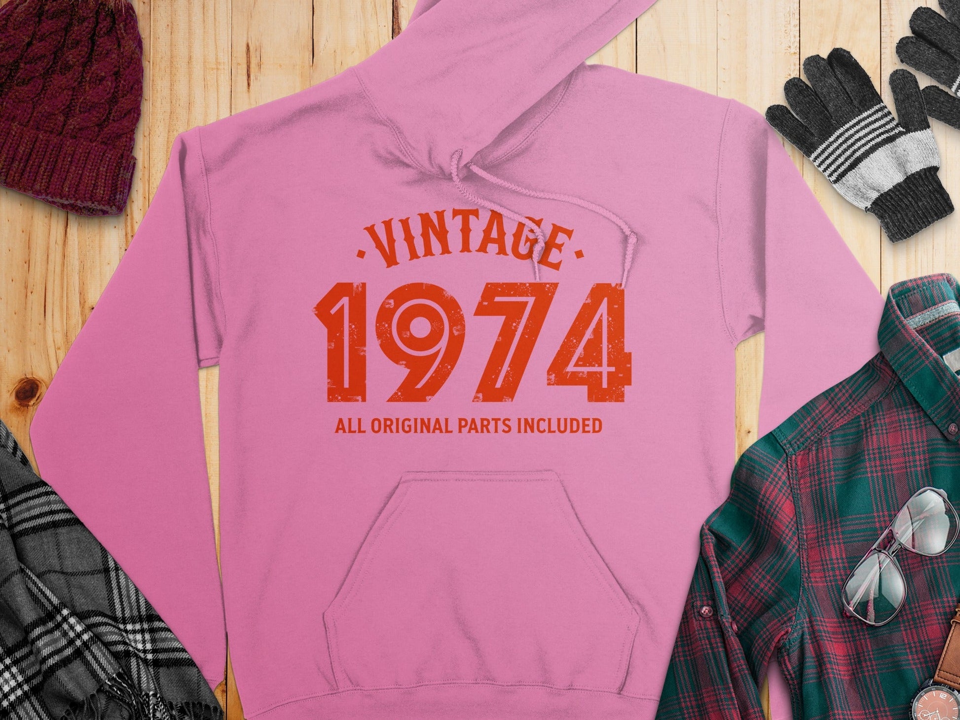 Vintage 1974 All Original Parts Included Design Hoodie- Cloud 16 Clothing Co.- {{Product type}}