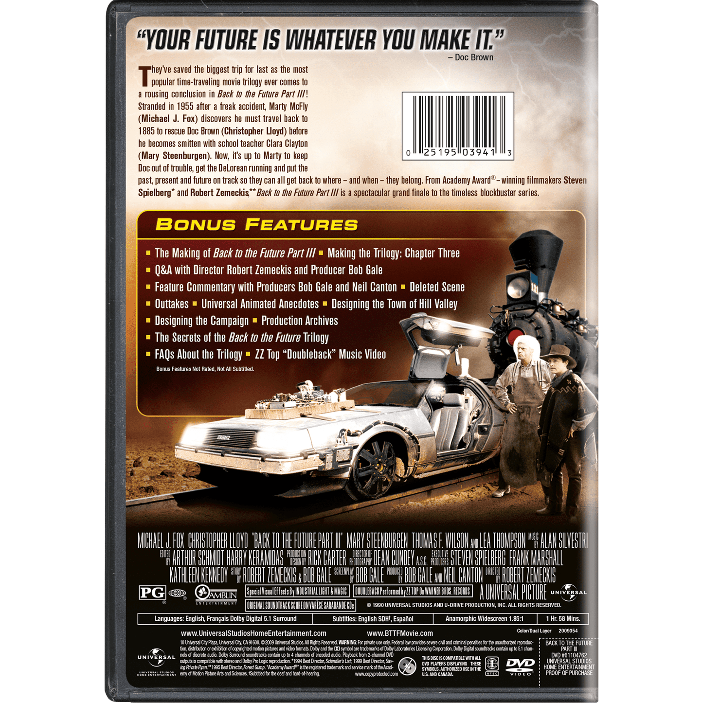Back to the Future Part III (DVD) [2009]- Back to the Future™- {{Product type}}