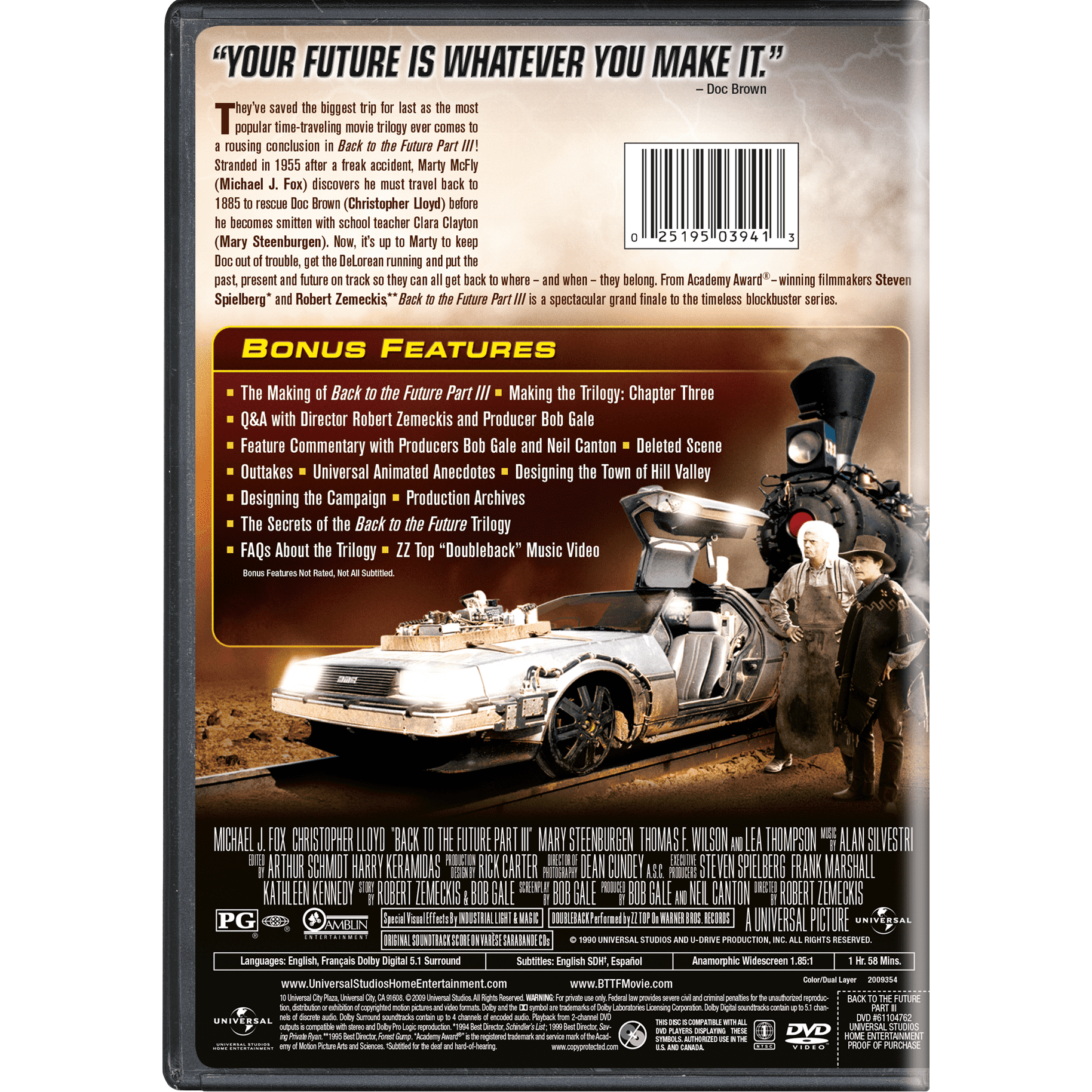 Back to the Future Part III (DVD) [2009]- Back to the Future™- {{Product type}}