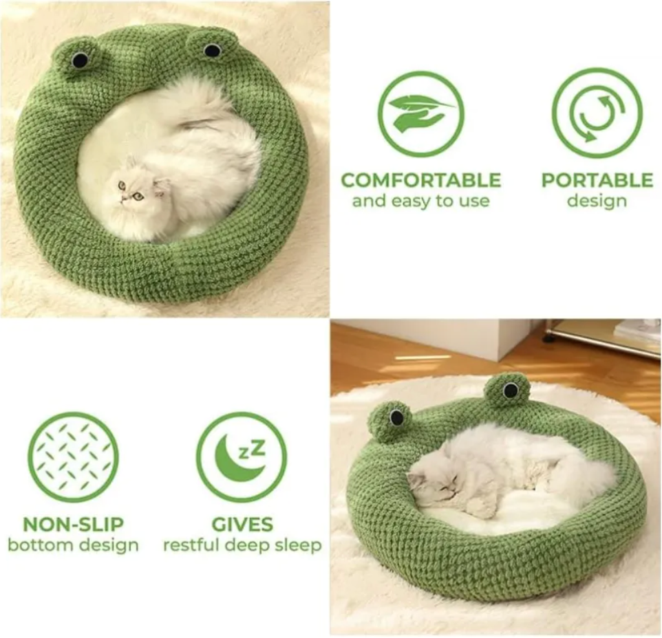 Frog-Shaped Pet Bed - - Pet bed