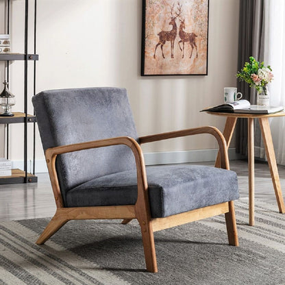 Classic Mid-Century Modern Accent Chairs, Open Framed Armchair With Cushioning- Unique Piece Furniture- {{Product type}}