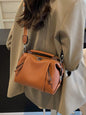 Wide Strap Crossbody Bag - Brown One Size -