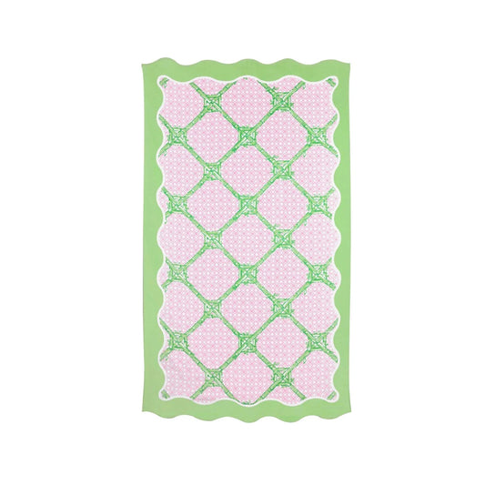 Lilly Pulitzer Scalloped Beach Towel Butterfly Trellis - - 250007