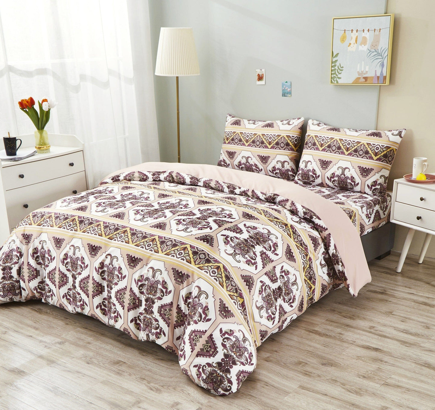 DaDa Bedding Oriental Kilim Persian Duvet Cover Set - - Duvet Covers