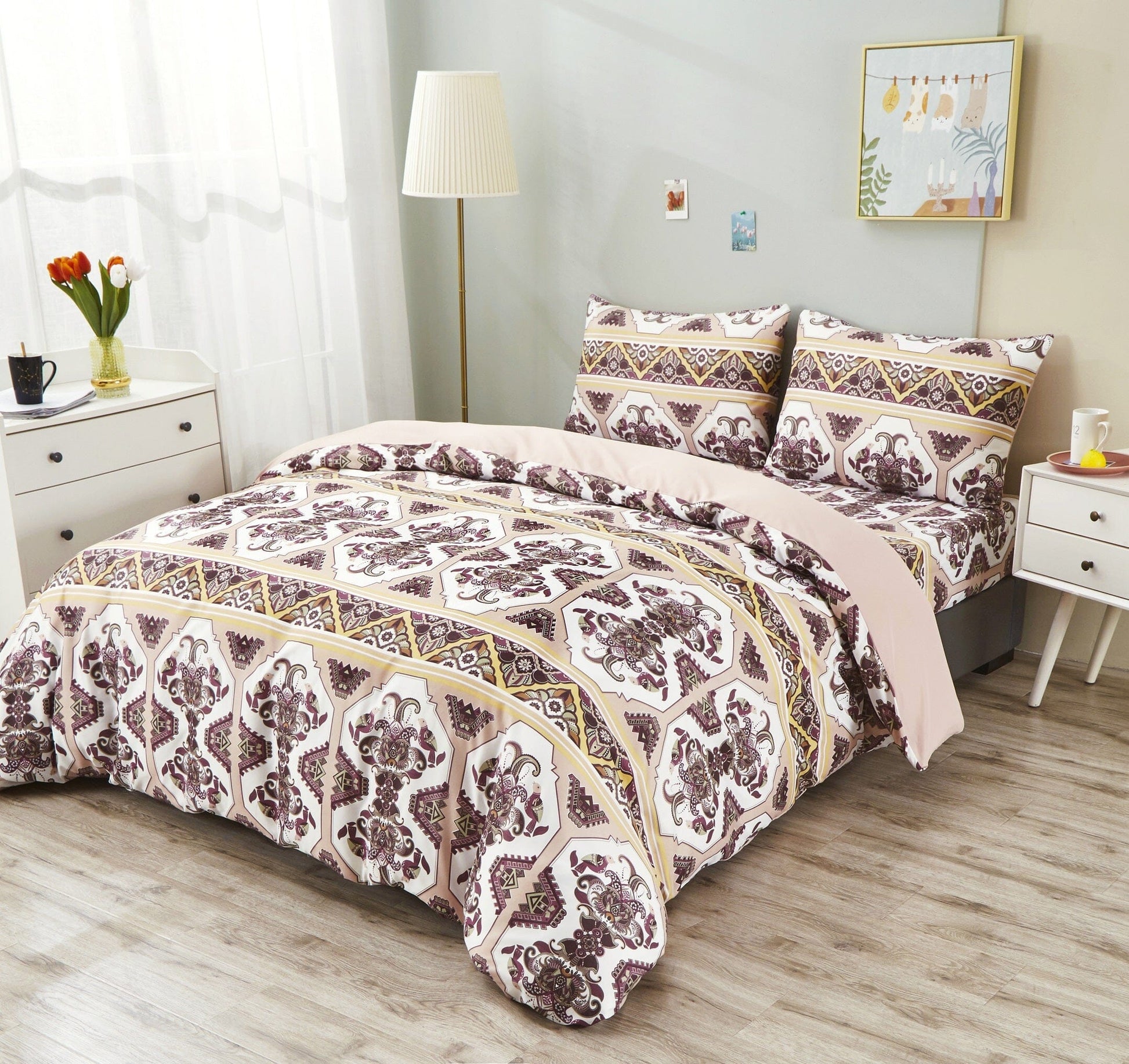 DaDa Bedding Oriental Kilim Persian Duvet Cover Set - - Duvet Covers