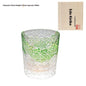 Edo Kiriko Japanese Handmade Cut Glass Cup – Single or Set of 4 - Green Wooden Box - Glass Art