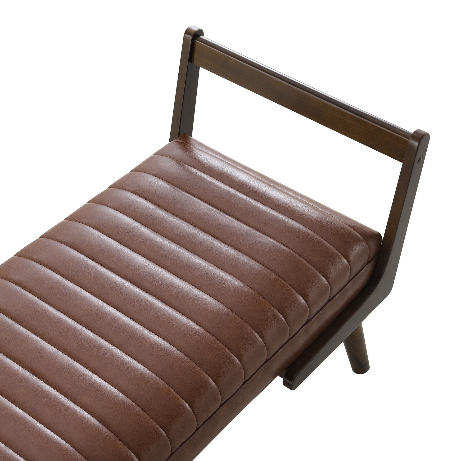 Mid-Century Bench With Wood Legs- Unique Piece Furniture- {{Product type}}