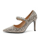 Crystal Pointed Toe Stiletto High Heels