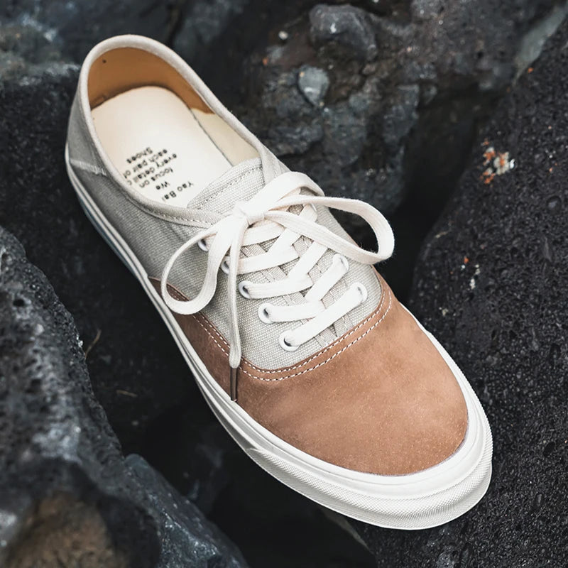 Leather and Suede Shoes for Men Canvas Sneaker