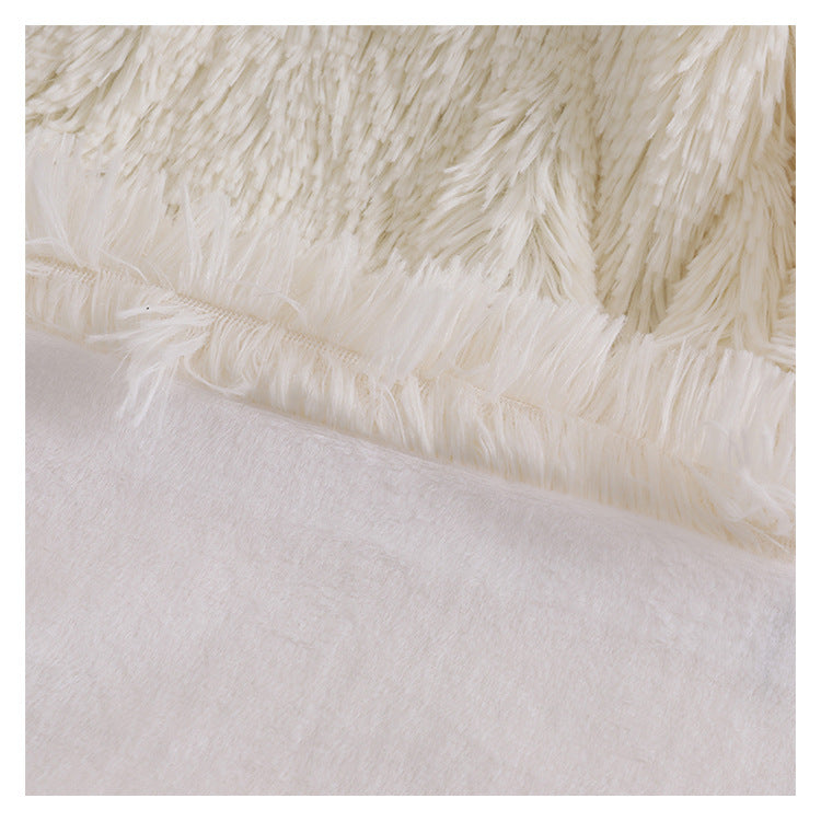 2 Ply Shaggy Fleece Super Soft White PV Plush Blanket