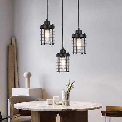 Dining Table Farmhouse Metal Cage Pendant Light