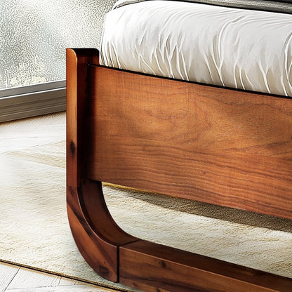 Sunset Solid Wood Bed Frame With Headboard - - Bed Frame
