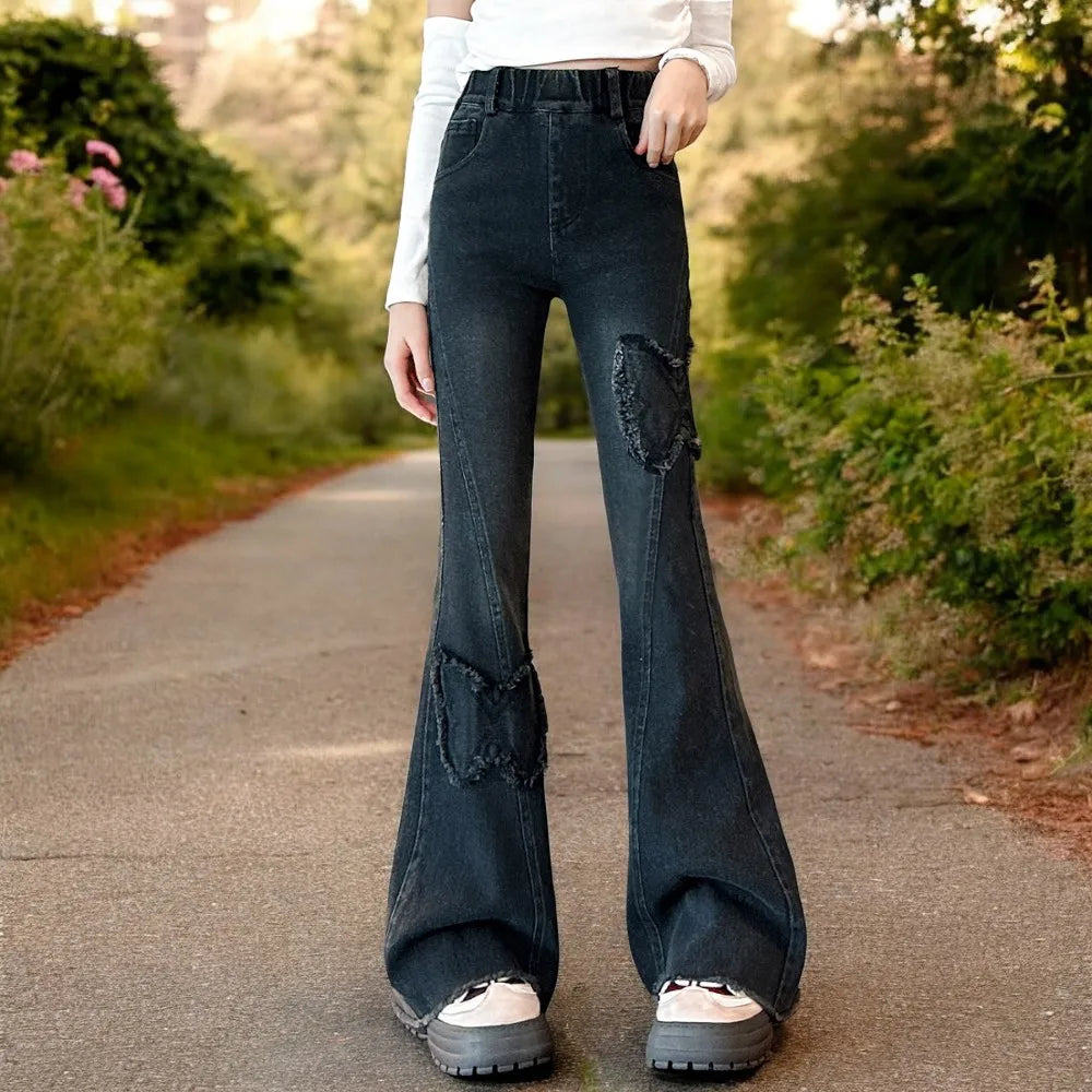 Girls Bell-Bottomed Flare Jeans