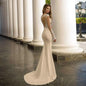 Elegant Mermaid Lace Bridal Gown - Champagne Size8 -