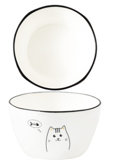 PurrfectCat Ceramic Dining Bowls - K - bowls