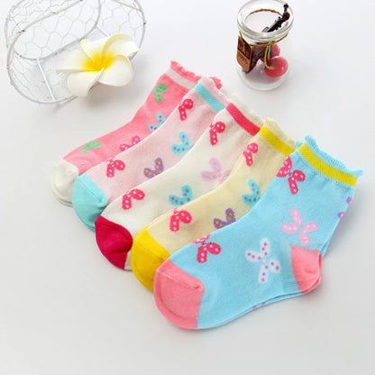 5 Pairs Cotton Butterfly Socks