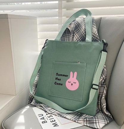 Embroidered Large Capacity Shoulder Crossbody Bag - - tote bag