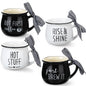 Patelai 4-Piece Mini Espresso Mug Set - 5 oz - Classic Style Brown - mug set