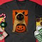 Funny Vintage Black Cat Halloween Pumpkin Spooky Ghost Women T-Shirt - Halloween Unisex T-Shirt/Hoodie - NGHL00 - T-Shirt -