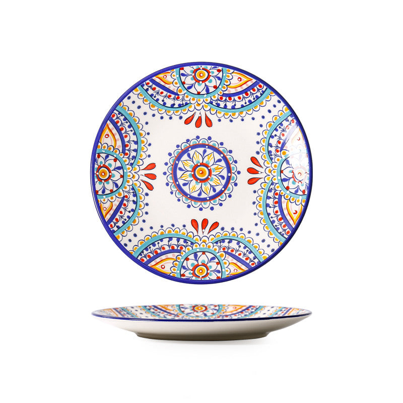Mediterranean Ceramic Plate Set - 8.5 inch - plates