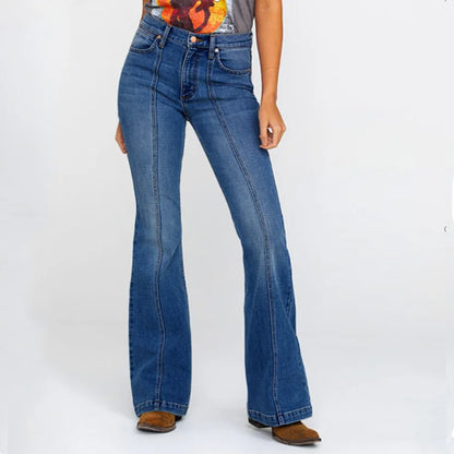 Womens Jeans Side Pockets Wide Leg Women Jeans