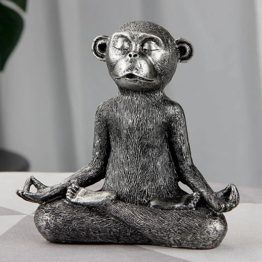 Resin Zen Yoga Monkey Jardin Statue Garden Decoration Outdoor Sculpture