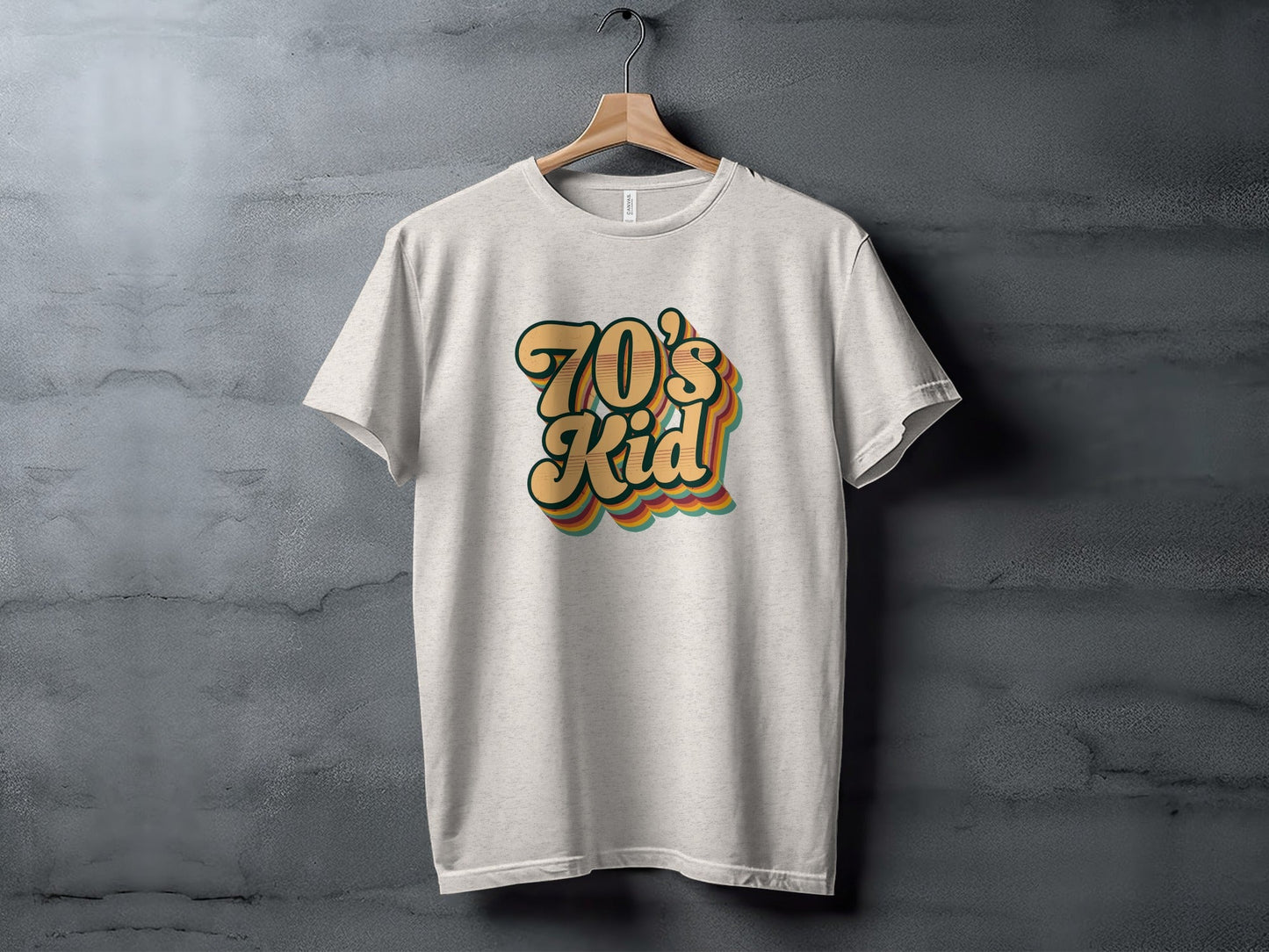 Retro Style 70s Kid With Colorful Layers T-Shirt- Cloud 16 Clothing Co.- {{Product type}}