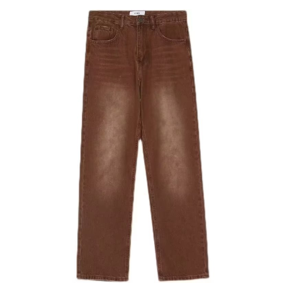 Retro Washed-Out Jeans - - jeans