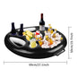 Pineapple Pool Drink Holder & Floating Snack Tray - Black 1 PCS - pool float