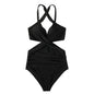 Chic Halter Monokini Beachwear for Women - B4618BK XL - swimwear